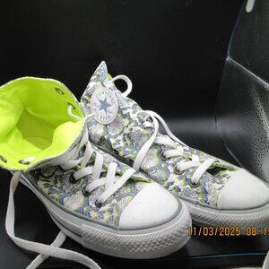 FANTASTIC~HIGH TOPS~CONVERSE ALL STARS~NEON INSIDE & SNAKE LOOK COLOR~SIZE 8